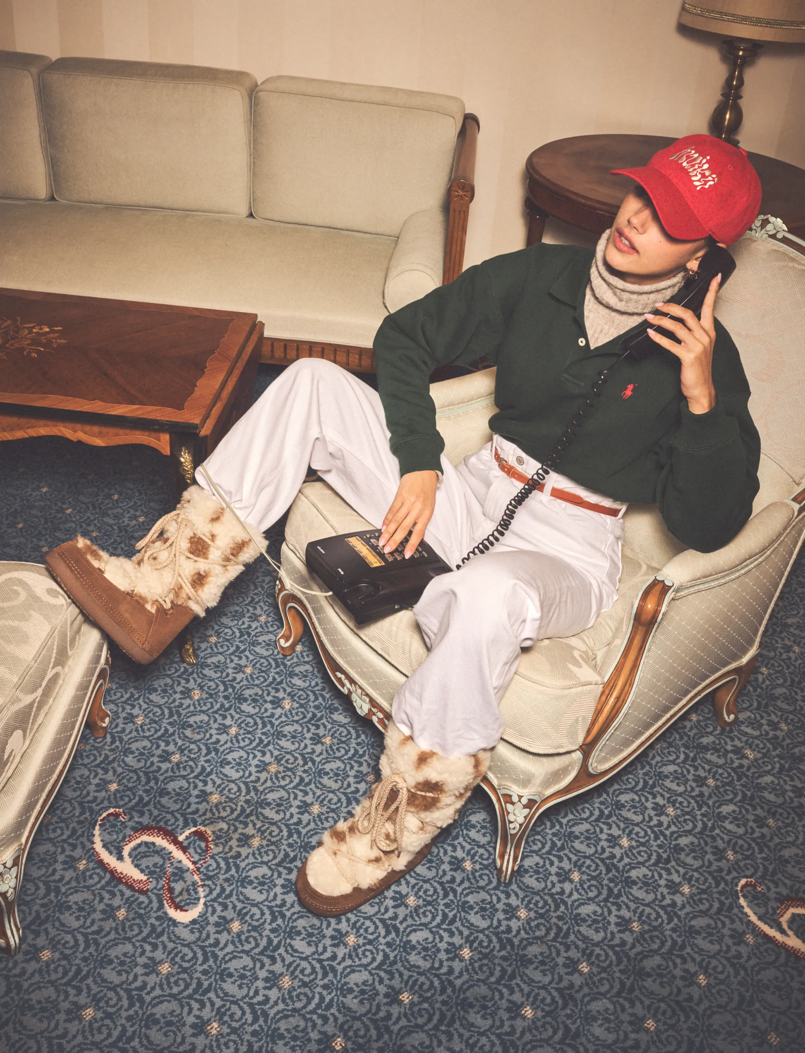 Inuikii Teddy High, Kvinder, Teddy Høj Støvle, Beige, Str: 36