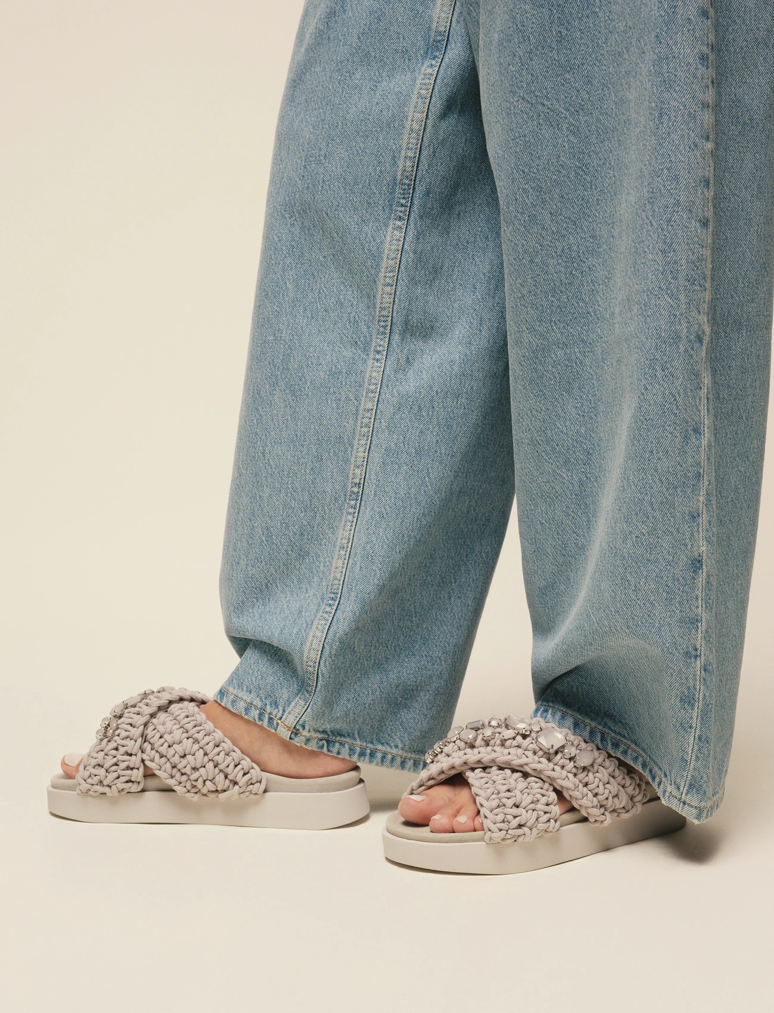 Inuikii WOVEN STONES - Inuikii - STONE GREY / silver