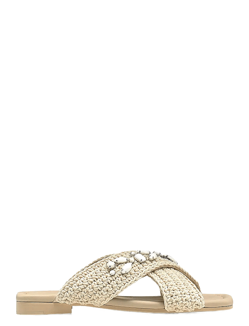 Inuikii - WOVEN CROSSED STONES - platta sandaler - white - 0