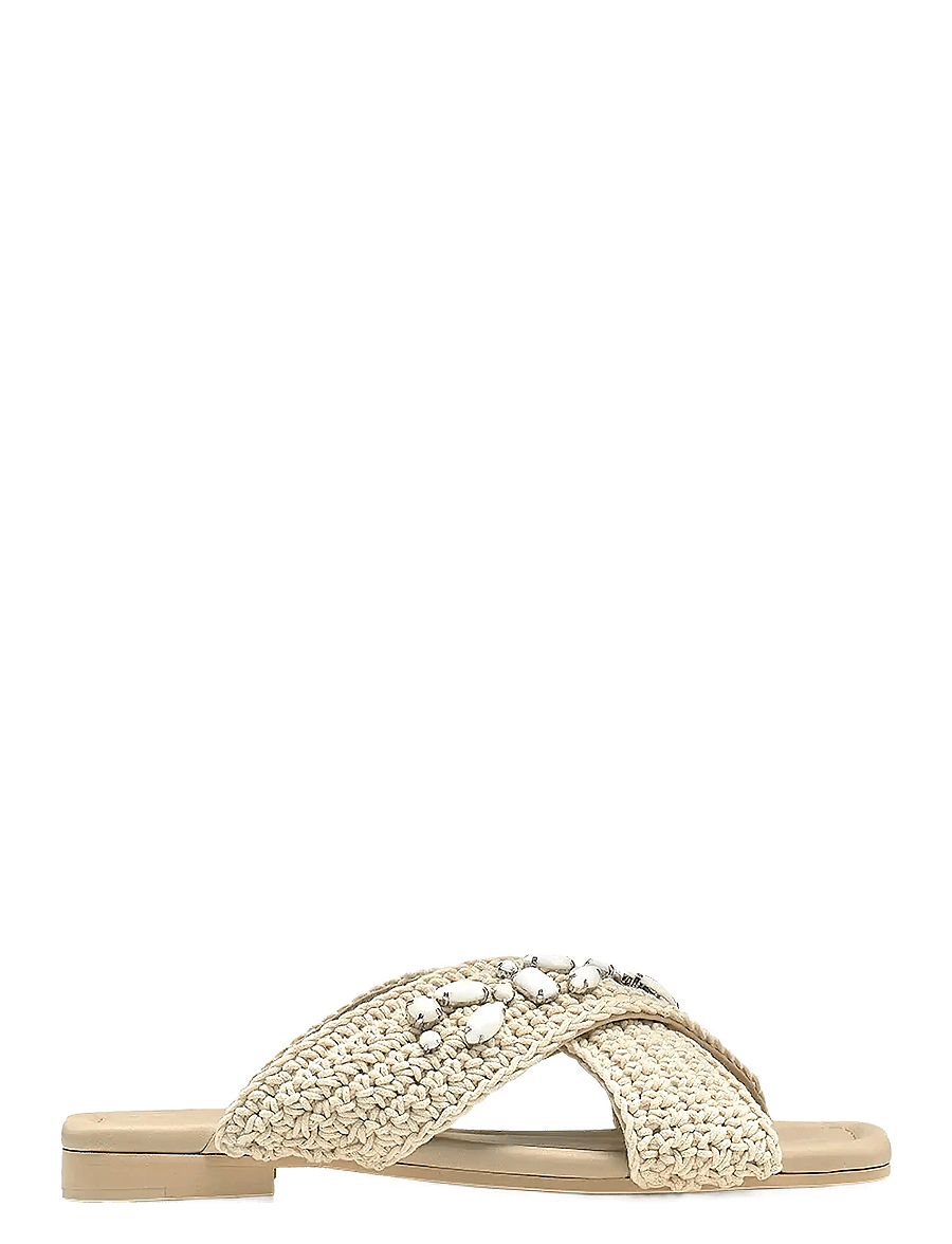 Inuikii - WOVEN CROSSED STONES - flat sandals - white - 0