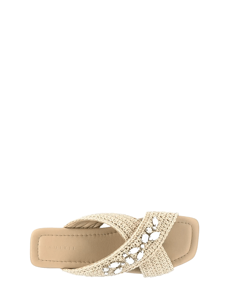 Inuikii - WOVEN CROSSED STONES - platta sandaler - white - 1