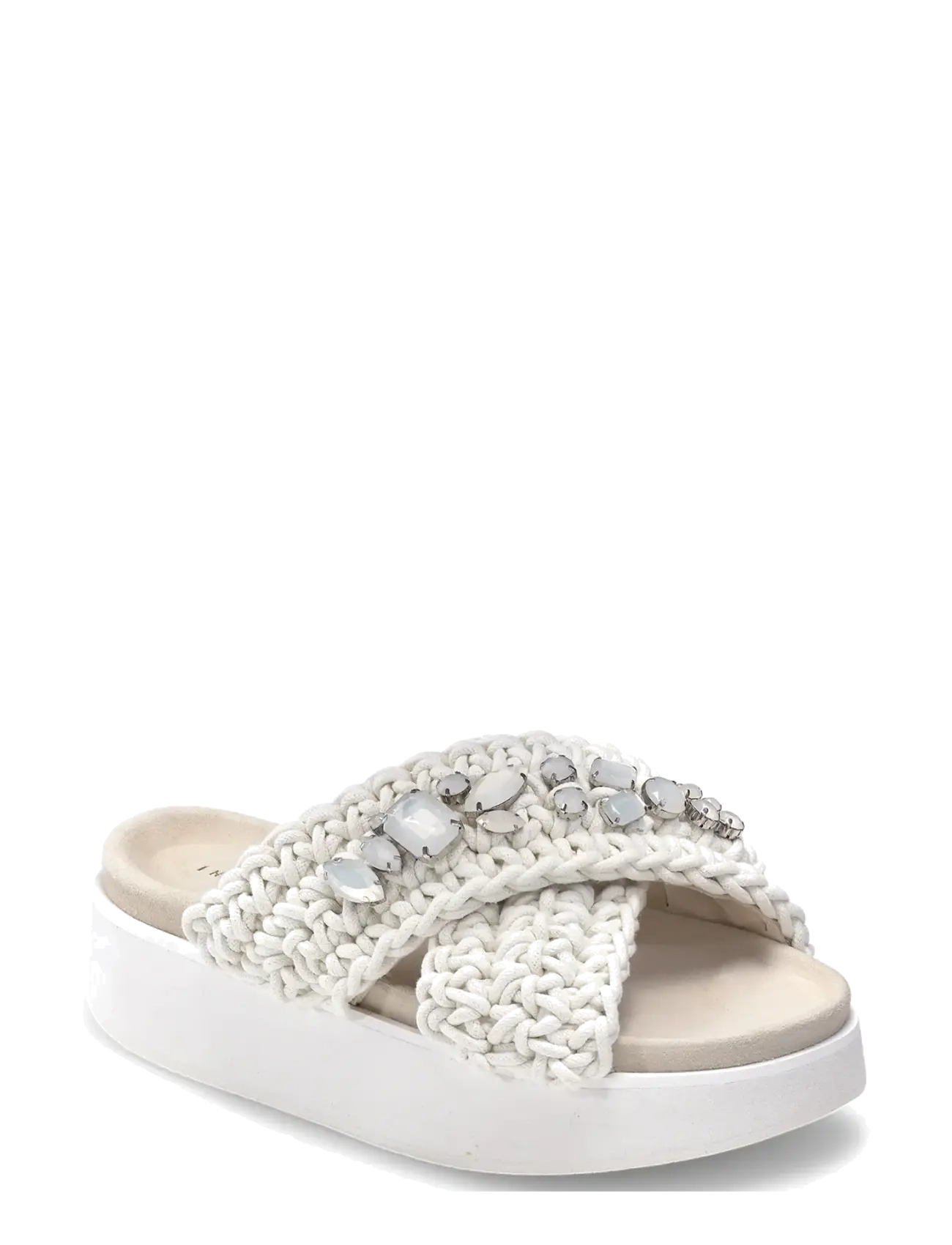 Inuikii Woven Stones Platform, 41, Sandals, Weiß - Platform Frauen