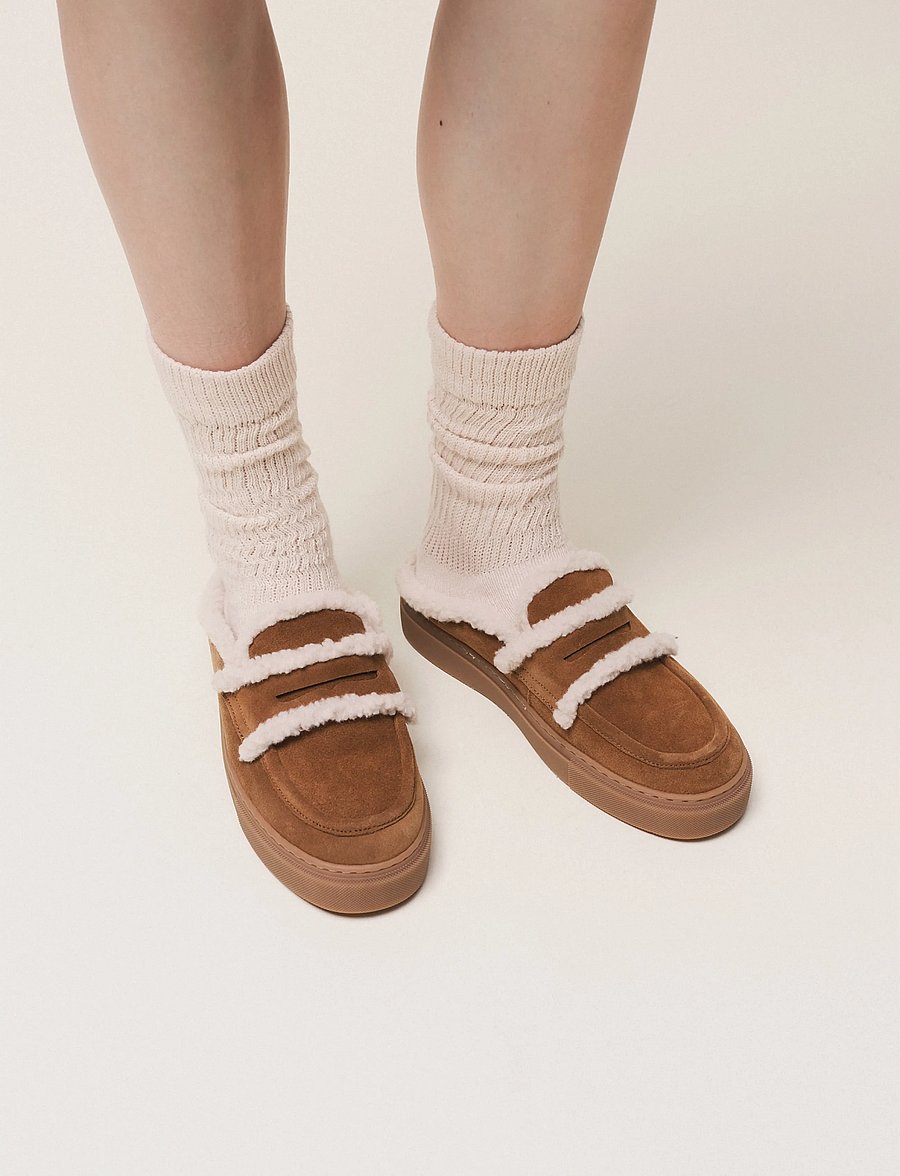 Inuikii - MULE WOOL - flache pantoletten - brown - 0