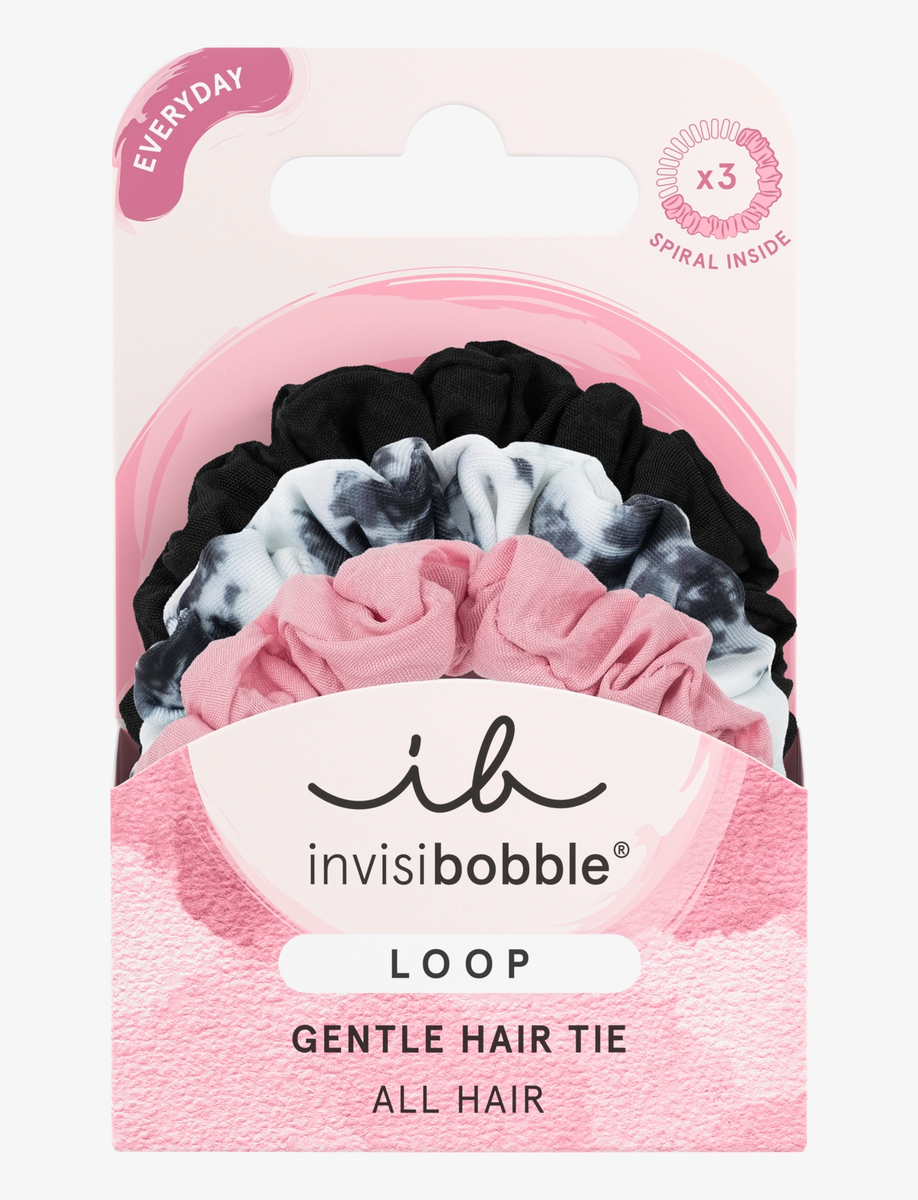 Invisibobble Invisibobble Loop Be Gentle Pattern 3Pc, 3 PCS, Nude, Hårtilbehør > Scrunchies, Dame