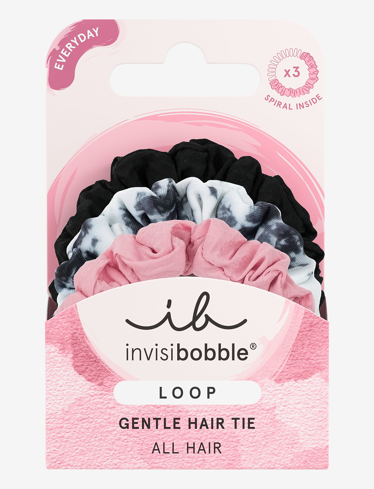 Invisibobble - Invisibobble Loop Be Gentle Pattern 3pc - scrunchies - grey - 0