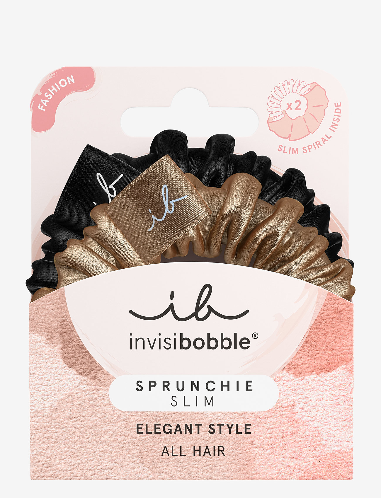 Invisibobble - Invisibobble Sprunchie Slim True Golden 2pc - scrunchies - true golden - 0