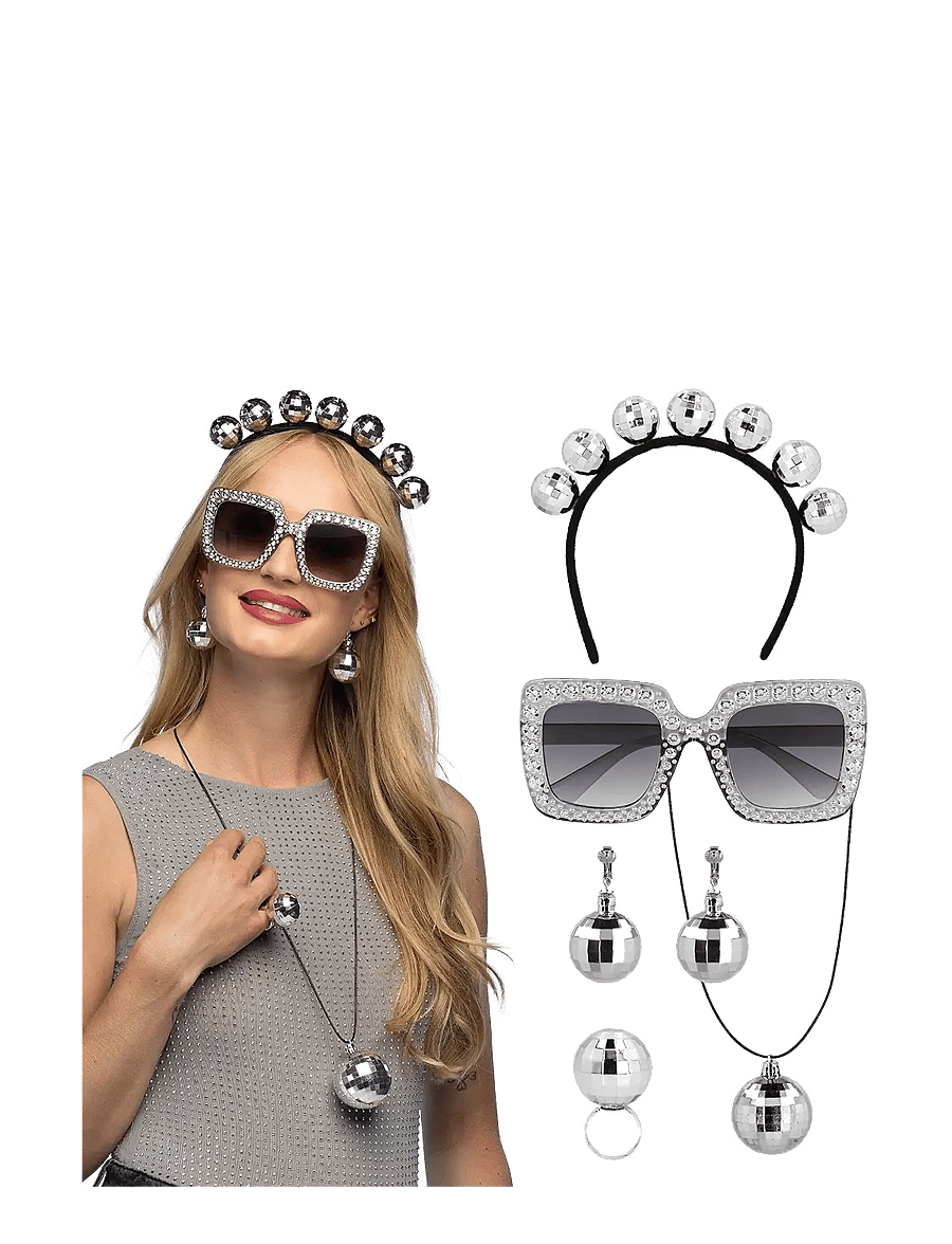 IPK - Set Disco (tiara, party glasses, necklace, ring and earrings) - bandeaux - multi color - 0