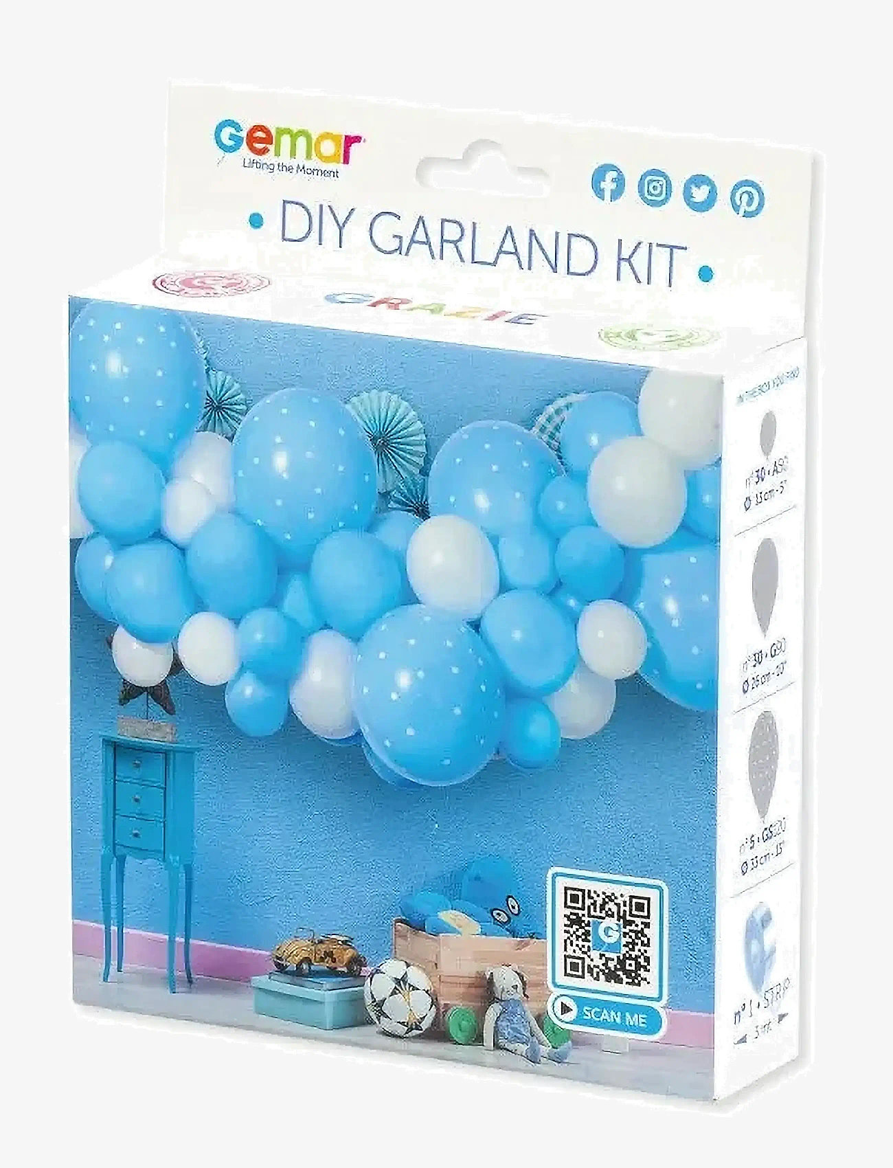 IPK Diy Balloon Arch Light Blue – urodziny dzieci – kupuj w Booztlet