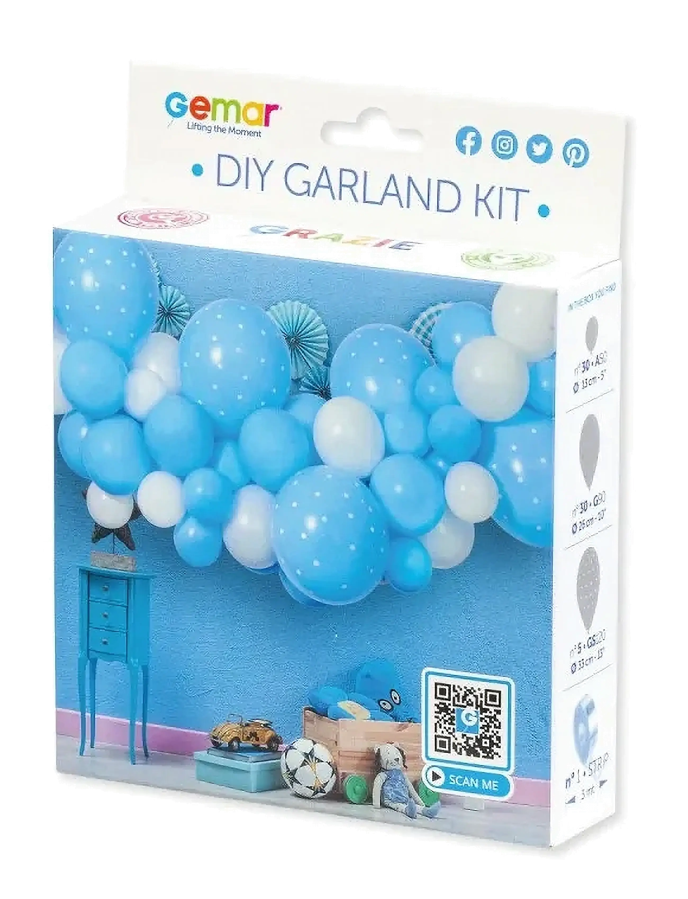 IPK - DIY Ballongbåge ljusblå - multi color - 1