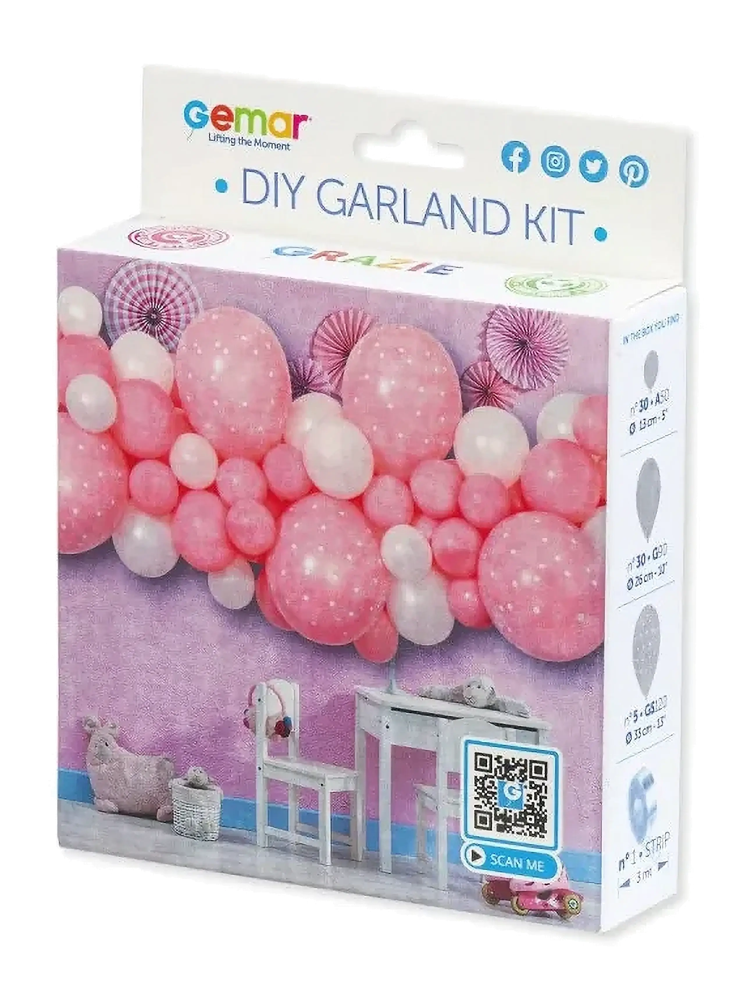 IPK - DIY Ballongbåge ljusrosa - lägsta priserna - multi color - 1