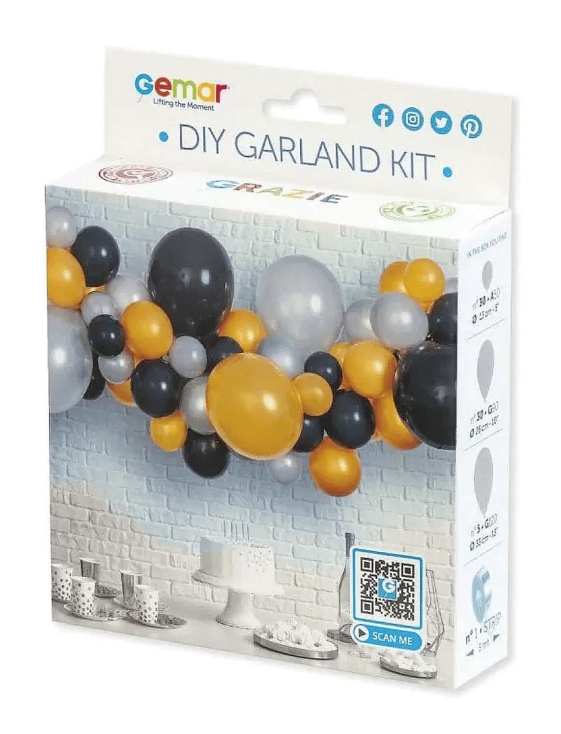 IPK - DIY Balloon Arch Gold Black Silver - peotarvikud - multi color - 1