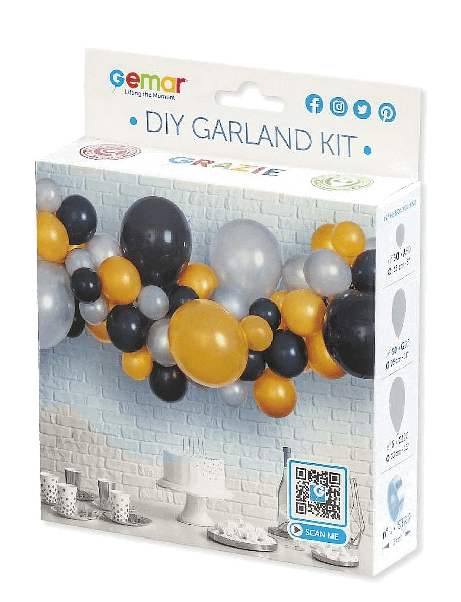 IPK - DIY Balloon Arch Gold Black Silver - madalaimad hinnad - multi color - 2
