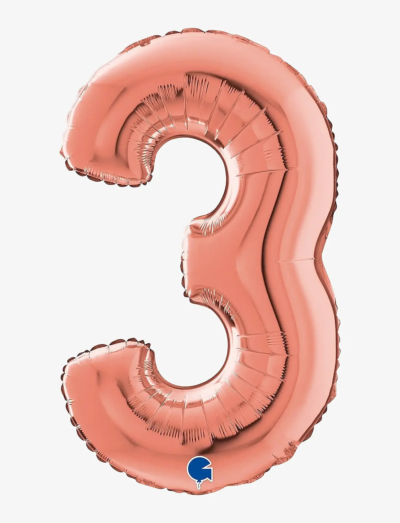 IPK - Number Foil 3 Rose Gold 70 cm - party supplies - multi color - 0