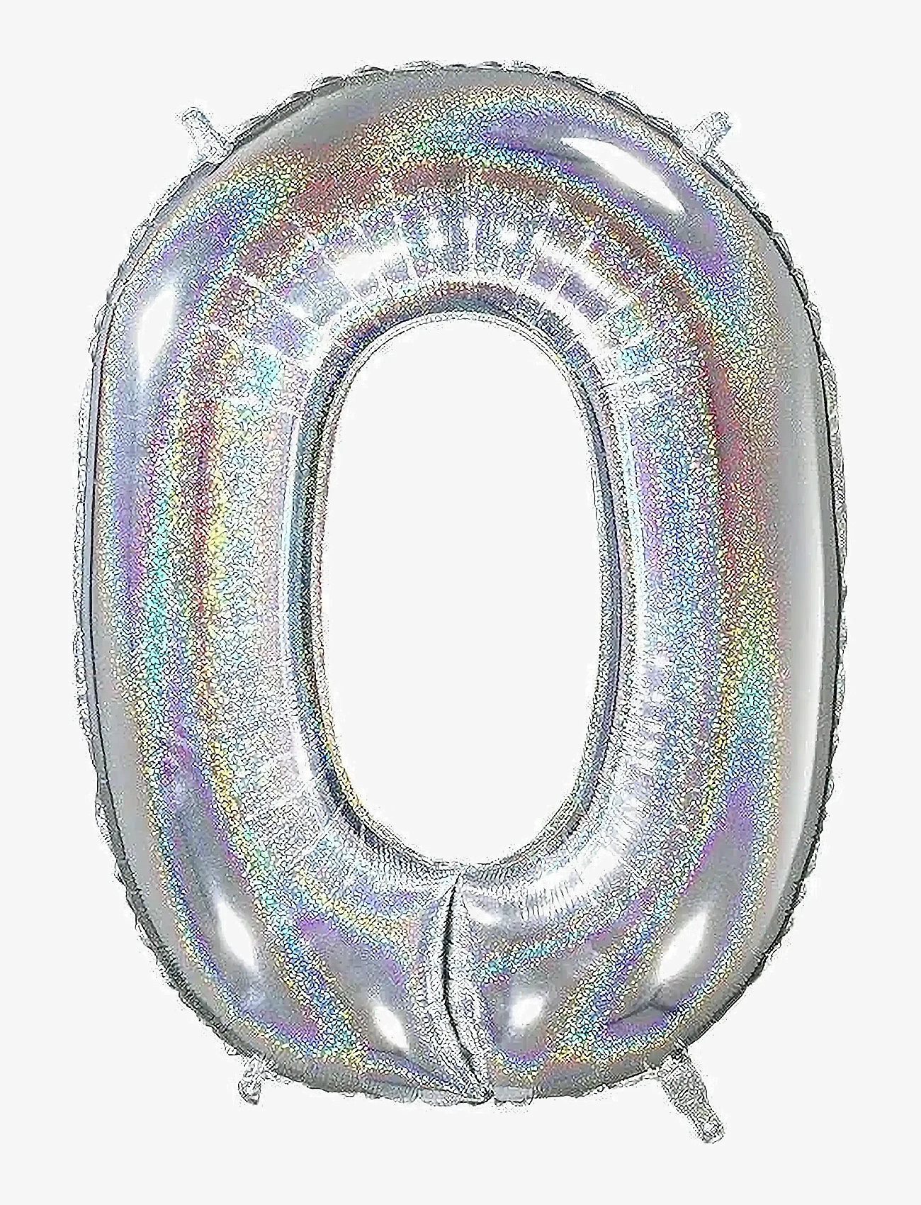 IPK - Number Foil 0 Hologram Silver 70 cm - party supplies - multi color - 0