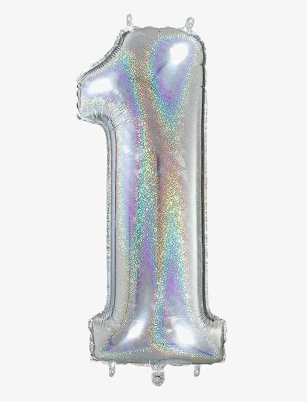 IPK - Number Foil 1 Hologram Silver 70 cm - partybedarf - multi color - 0