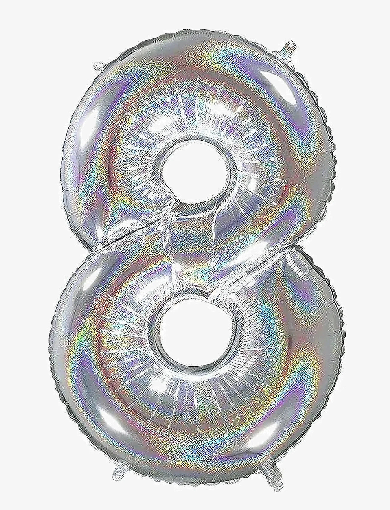 IPK - Sifferfolieballong 8 hologram silver 70 cm - festartiklar - multi color - 0