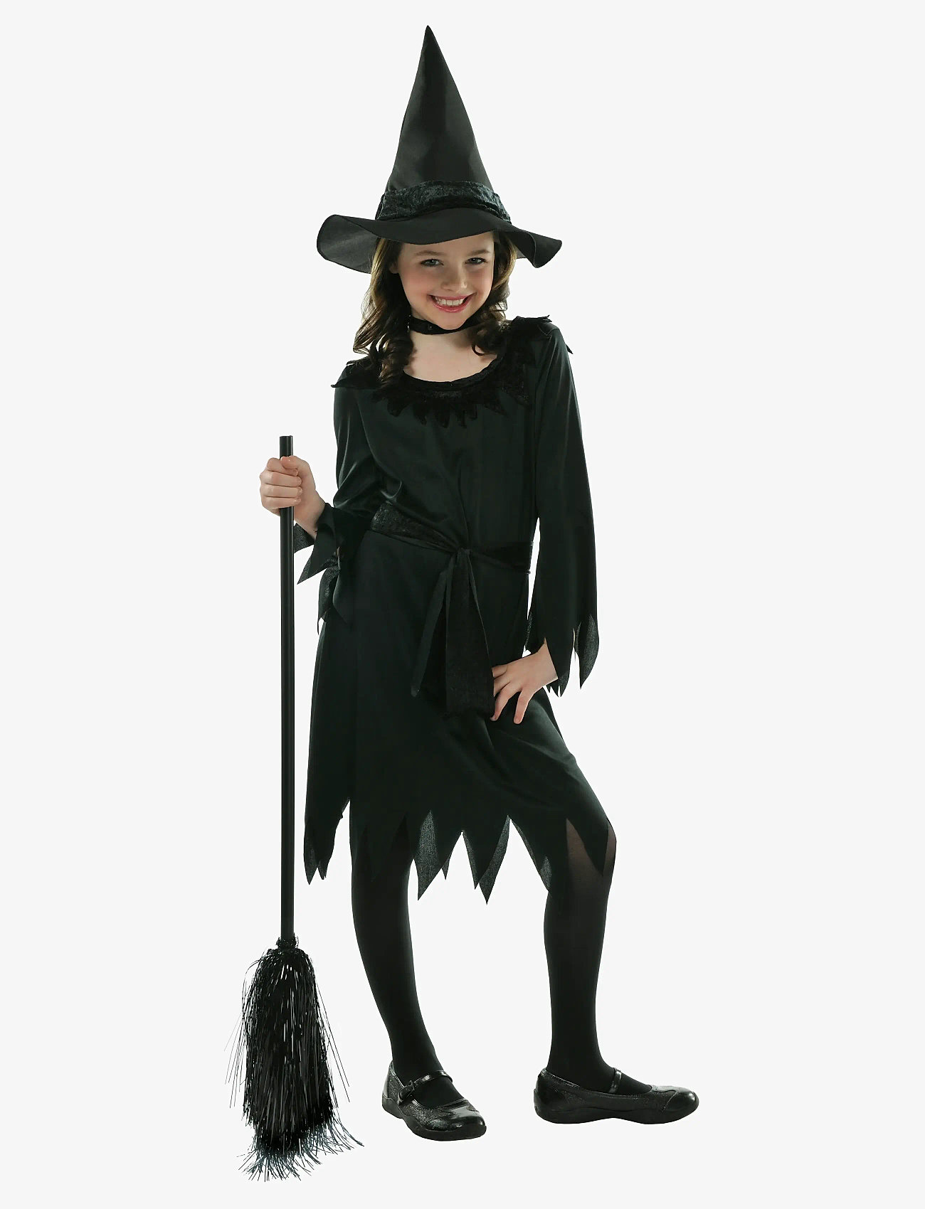 IPK - Children's Witch Costume; Dress, Hat and Belt 104-114 cm - kostüme - multi color - 0