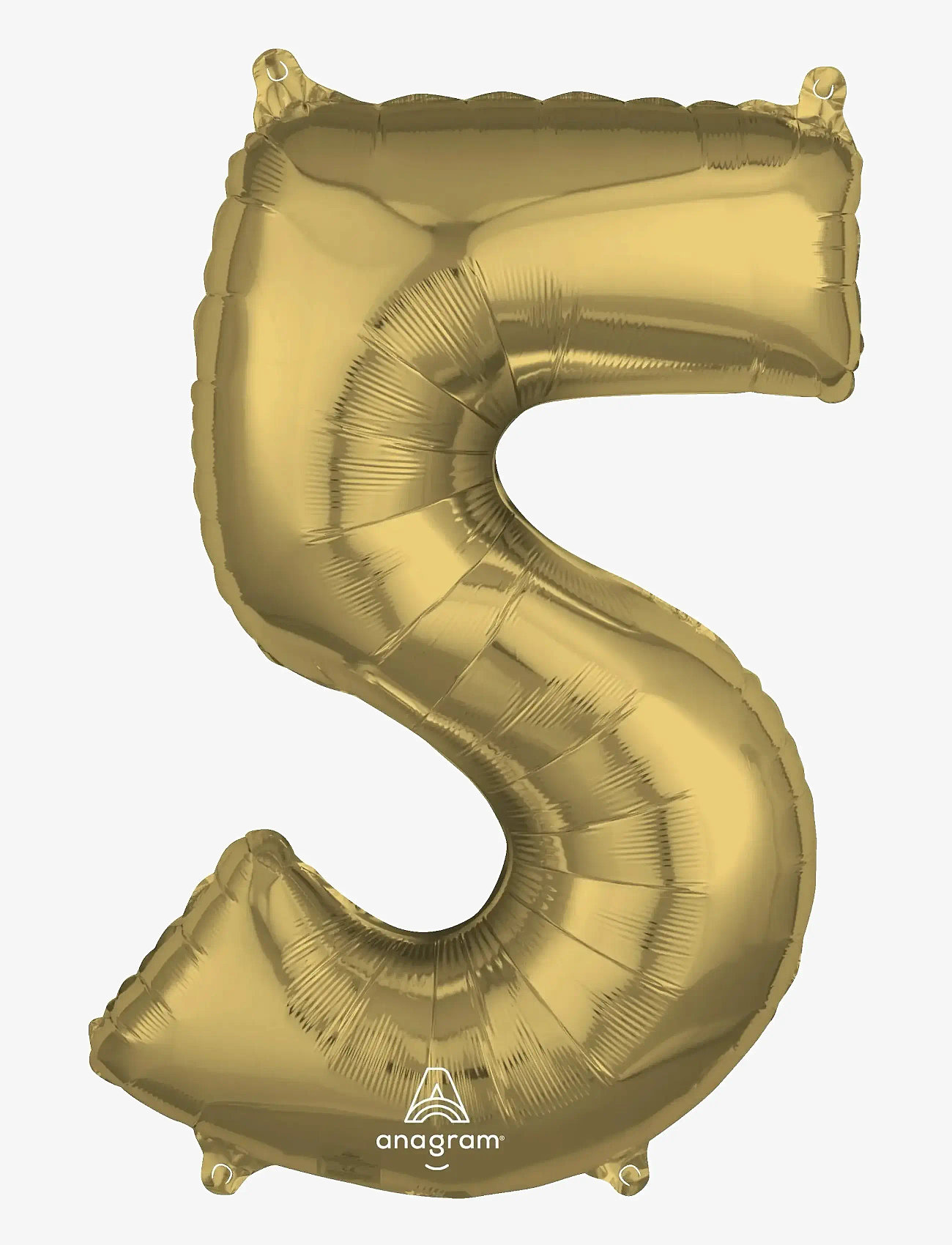 IPK - Sifferfolieballong 5 vitguld 66 cm - festartiklar - multi color - 0