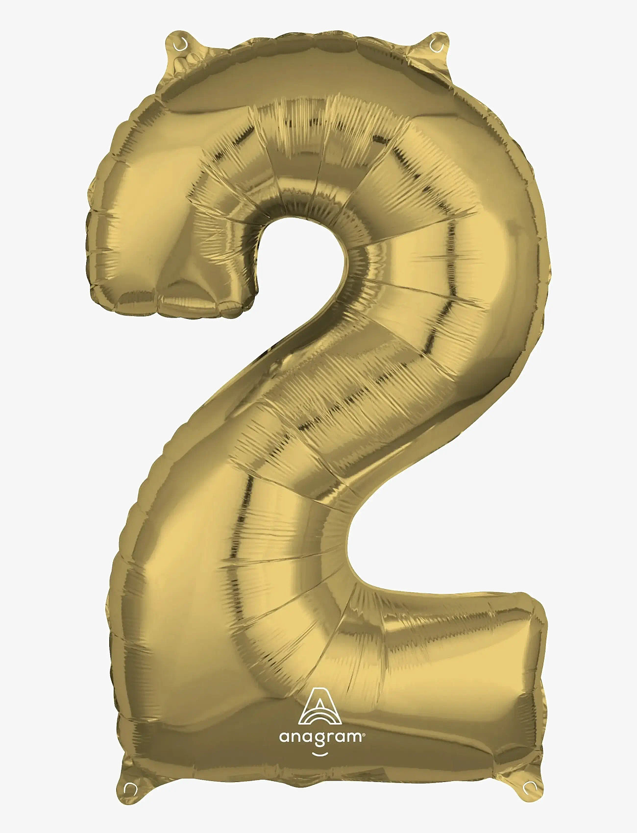 IPK - Number Foil 2 White Gold 66 cm - party supplies - multi color - 0