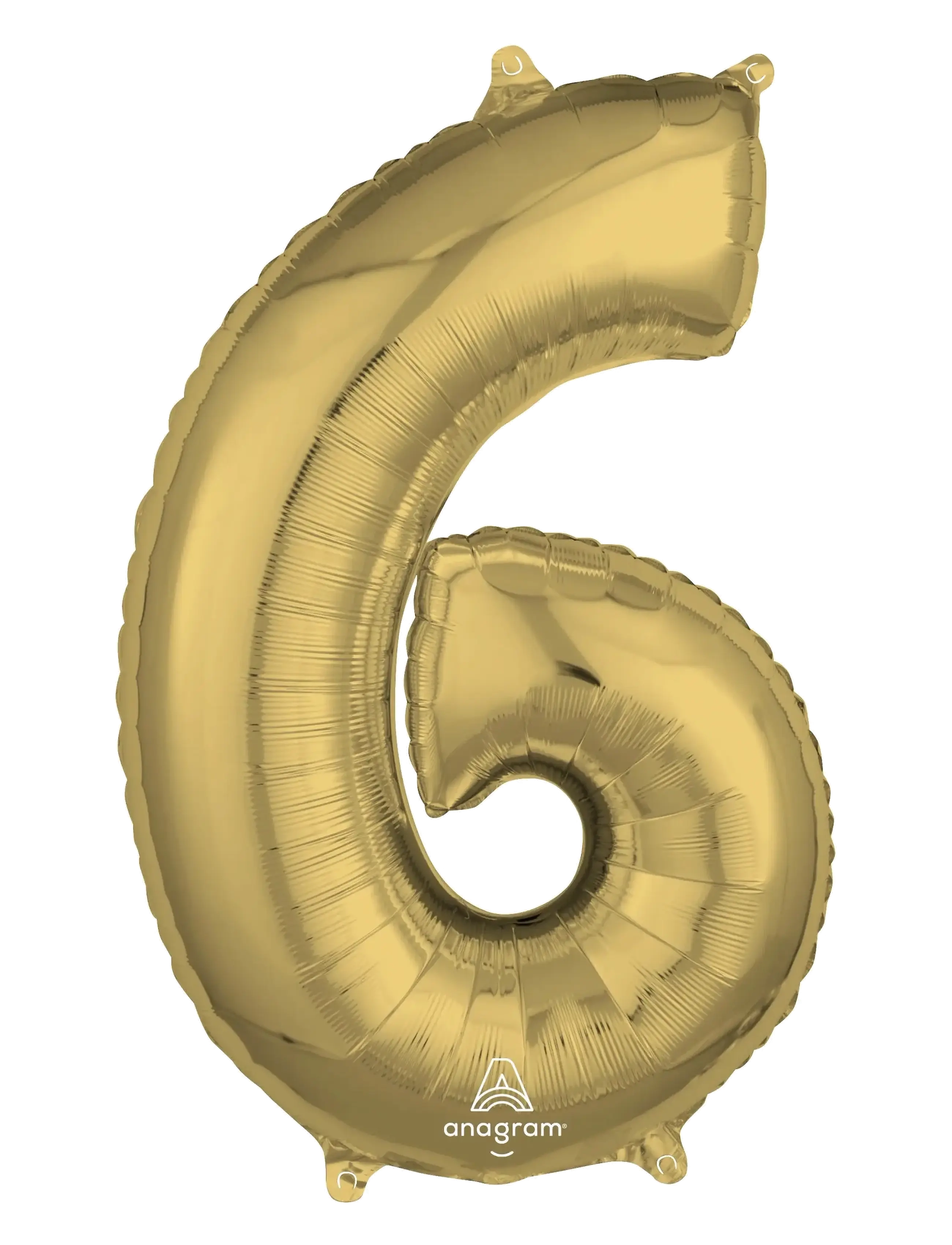 IPK Number Foil 6 White Gold 66 Cm, 0, Spielzeug, - Children's Birthday, Kinder