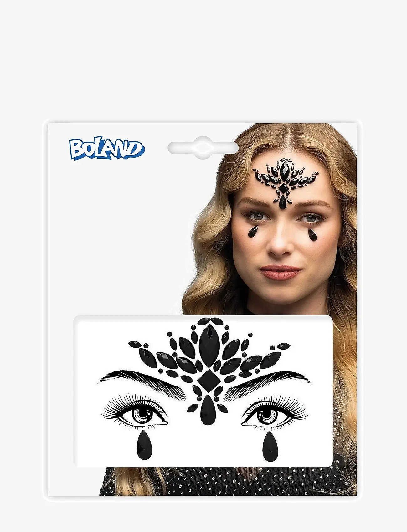 IPK - Face Jewels Black - kostumetilbehør - multi color - 1