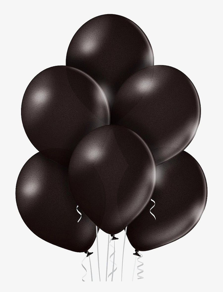 IPK - Balloon 30 cm metallic shimmer black 25 pcs/pack - kinderparty - black - 1
