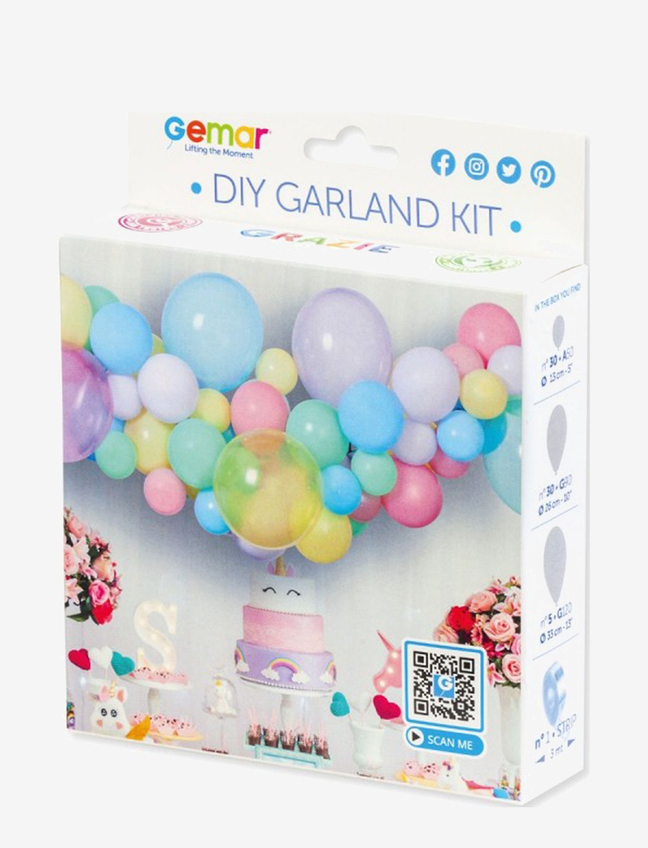 IPK - DIY balloon garland pastel colors - pastel mixed - 1