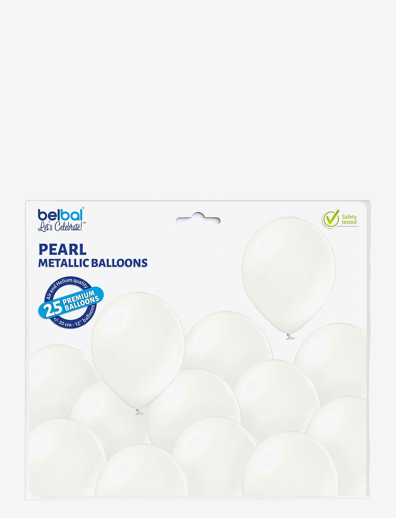 IPK - Balloon 30 cm metallic shimmer white 25 pcs/pack - white - 2