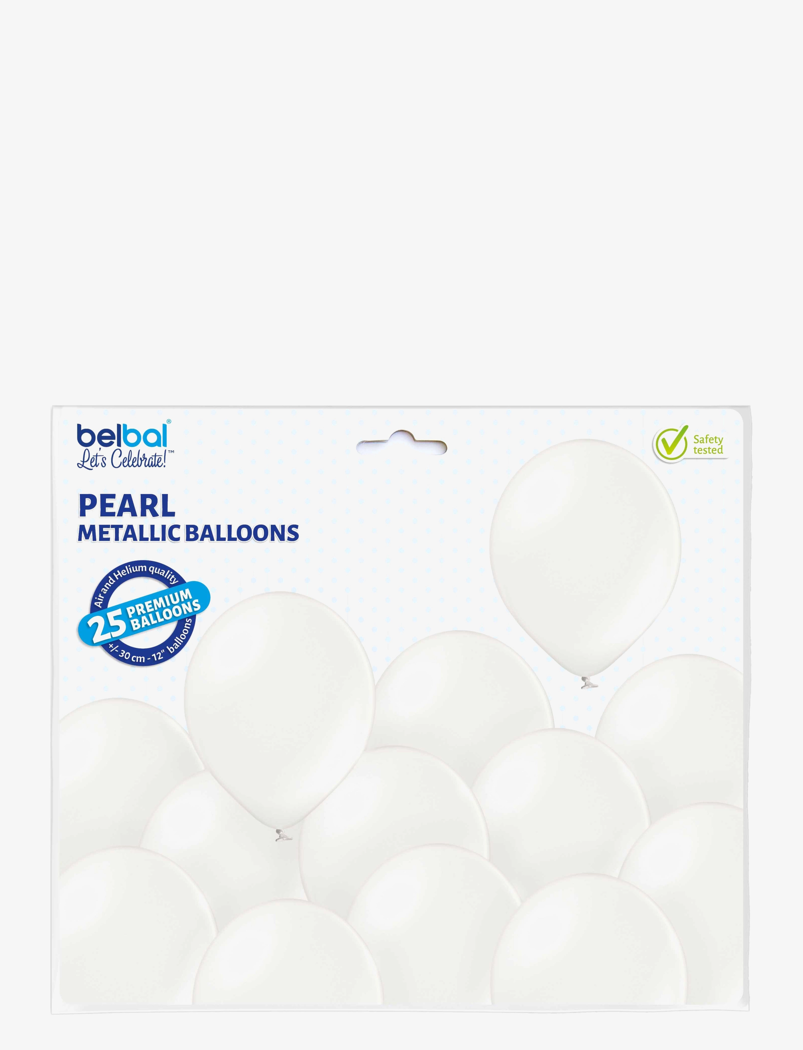 IPK - Ballong 30 cm metallisk skimrande vita 25 st/paket - white - 2