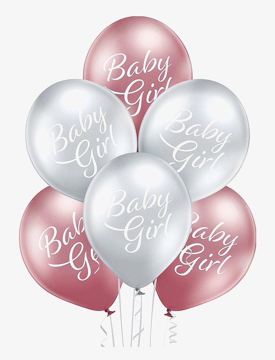 IPK - Baby Girl Balloon 30 cm Metallic Chrome 6 pcs/pack - kinderparty - blue - 0