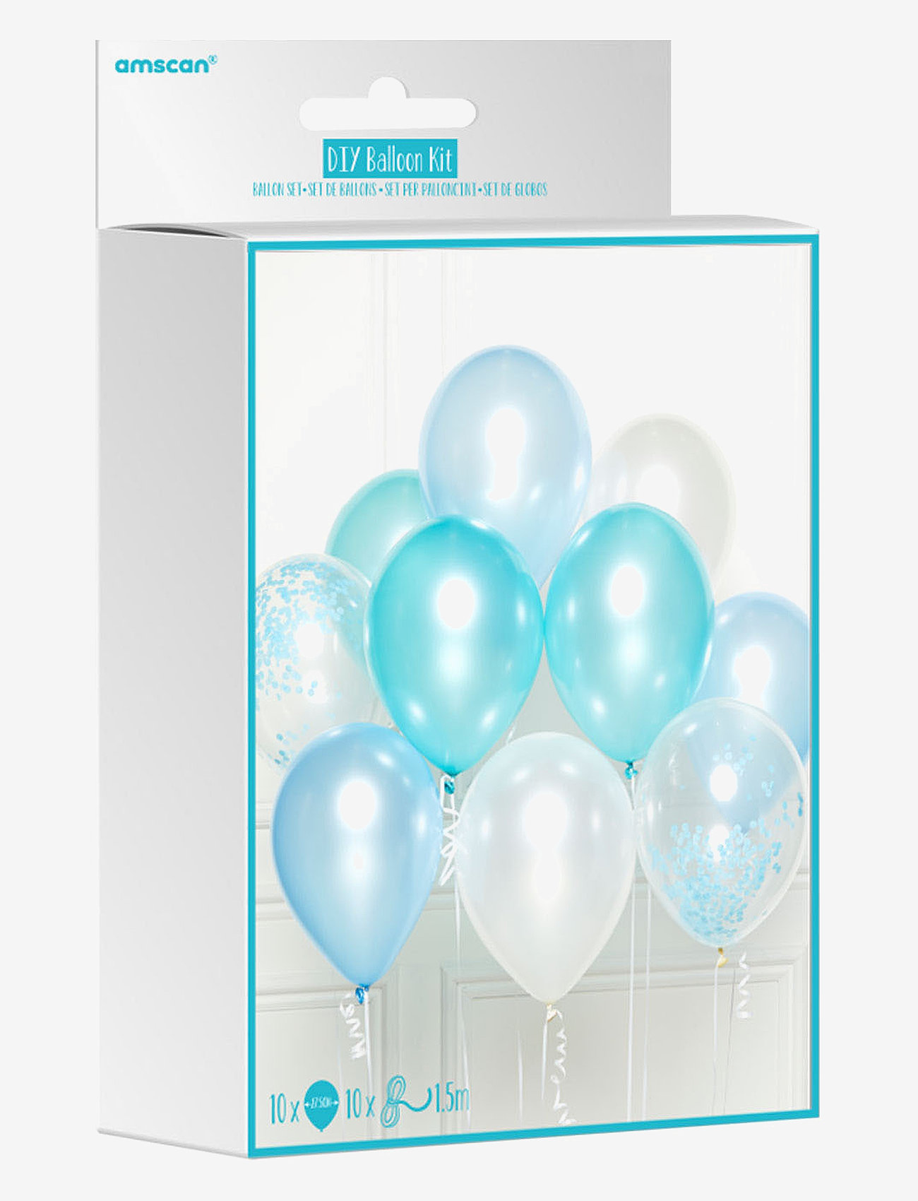 IPK - Balloon arrangement package light blue shades 10 balloons - blue - 1