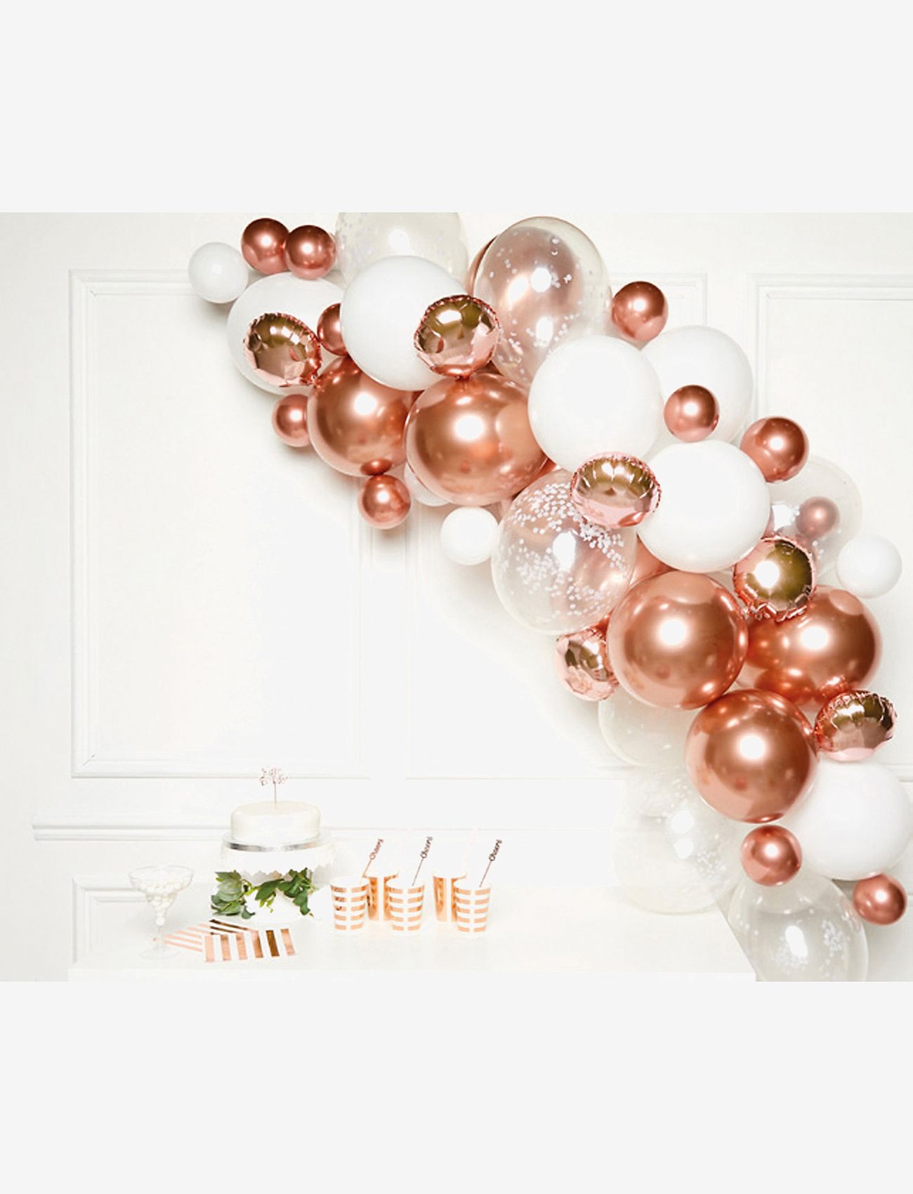 IPK - DIY ballonggirlang roséguld 66 ballonger - rose gold - 0