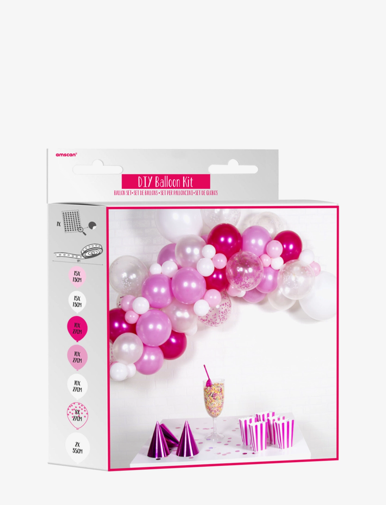 IPK - DIY balloon garland pink shades 70 balloons - pink - 1