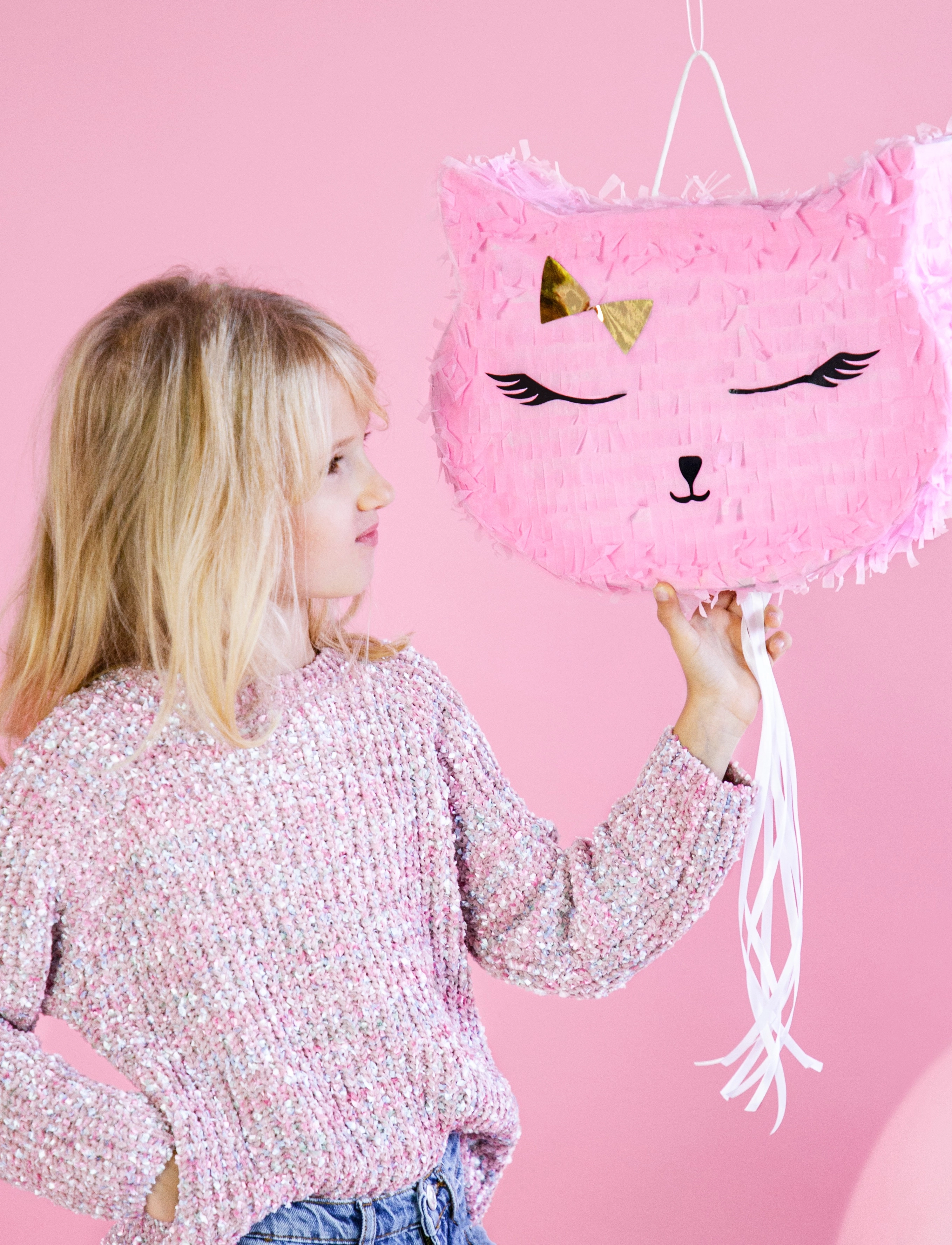 IPK - Pull Pinata Cat Pink - kinderparty - mixed - 2
