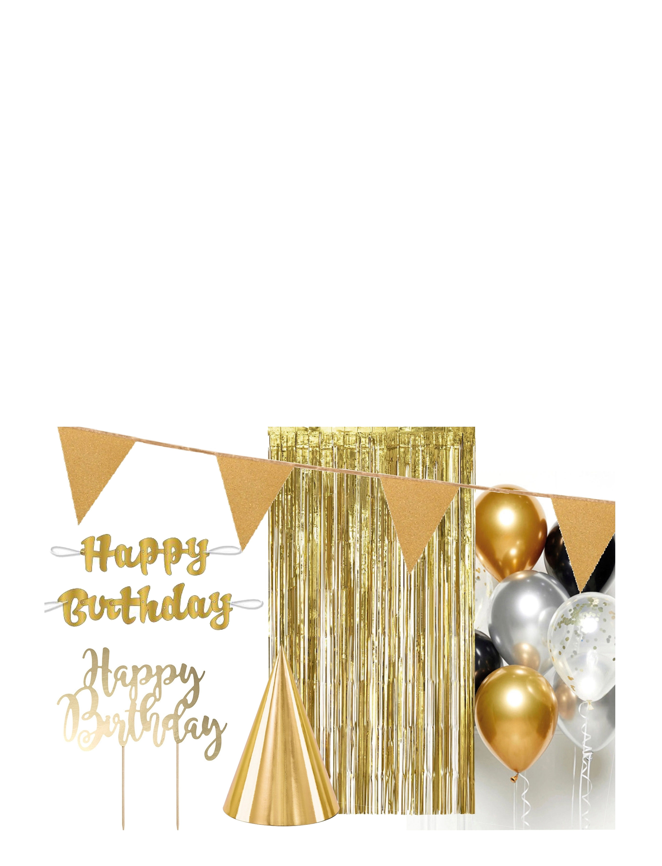 IPK Happy Birthday Bundle Gold, Børn, Children's Birthday, Guld, Str: ONE SIZE