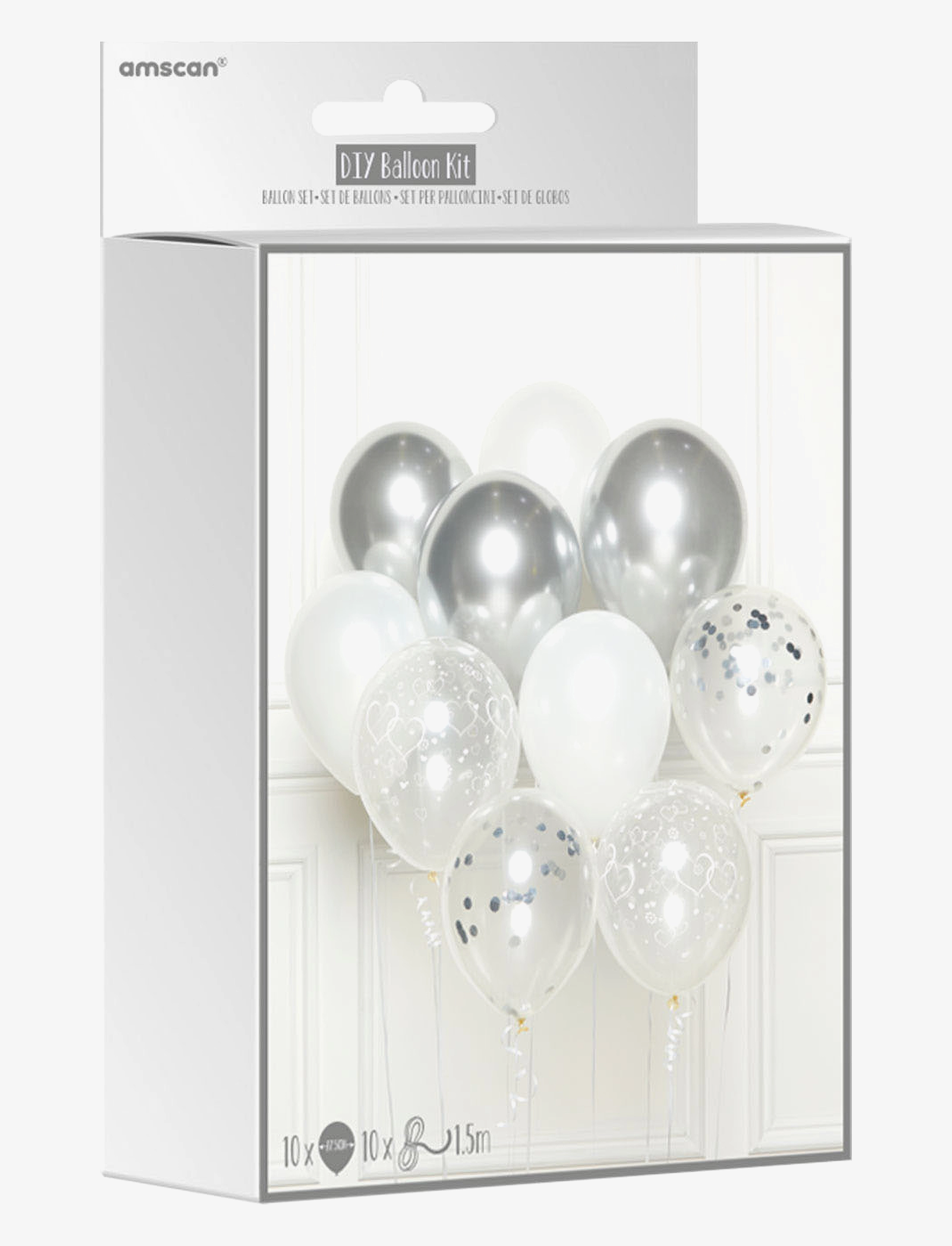 IPK Balloon arrangement package silver shades 10 balloons - Weihnachtsgeschenke - SILVER / silver