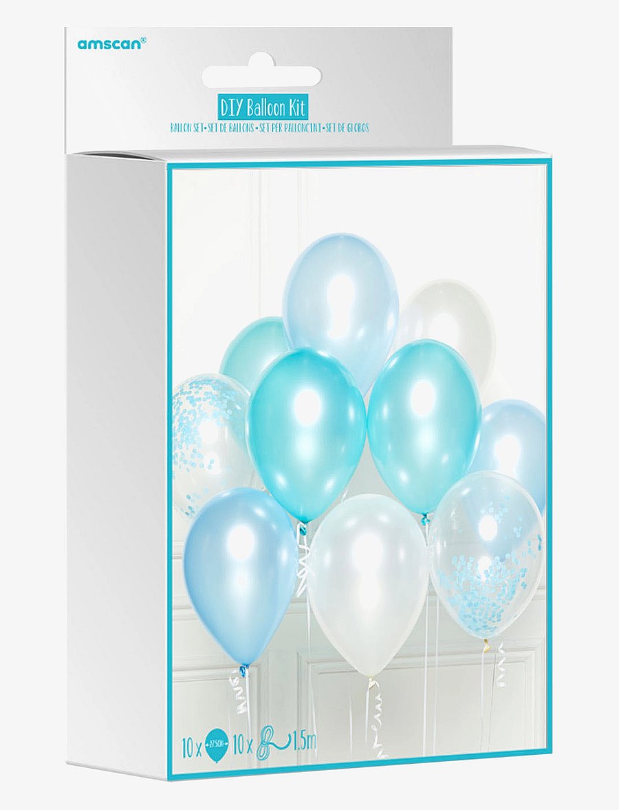 IPK - Balloon arrangement package light blue shades 10 balloons - kinderparty - blue - 1
