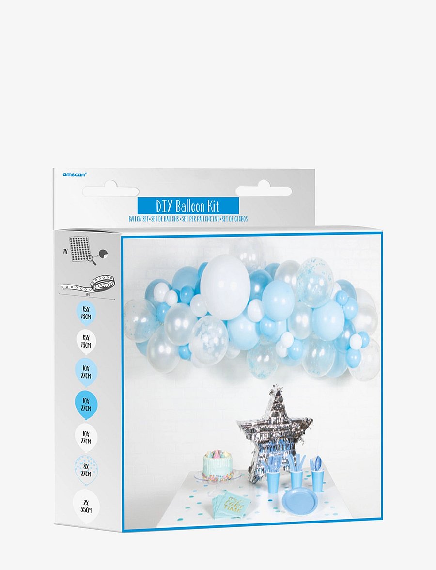 IPK - DIY balloon garland light blue shades 70 balloons - urodziny dzieci - light blue - 1