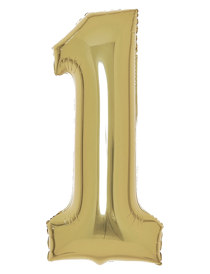 IPK - Number Foil 1 White Gold 86 cm - vakarėlių reikmenys - multi color - 0
