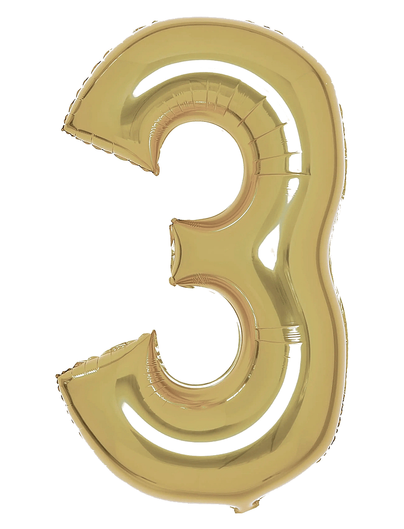 IPK - Number Foil 3 White Gold 86 cm - partybedarf - multi color - 0