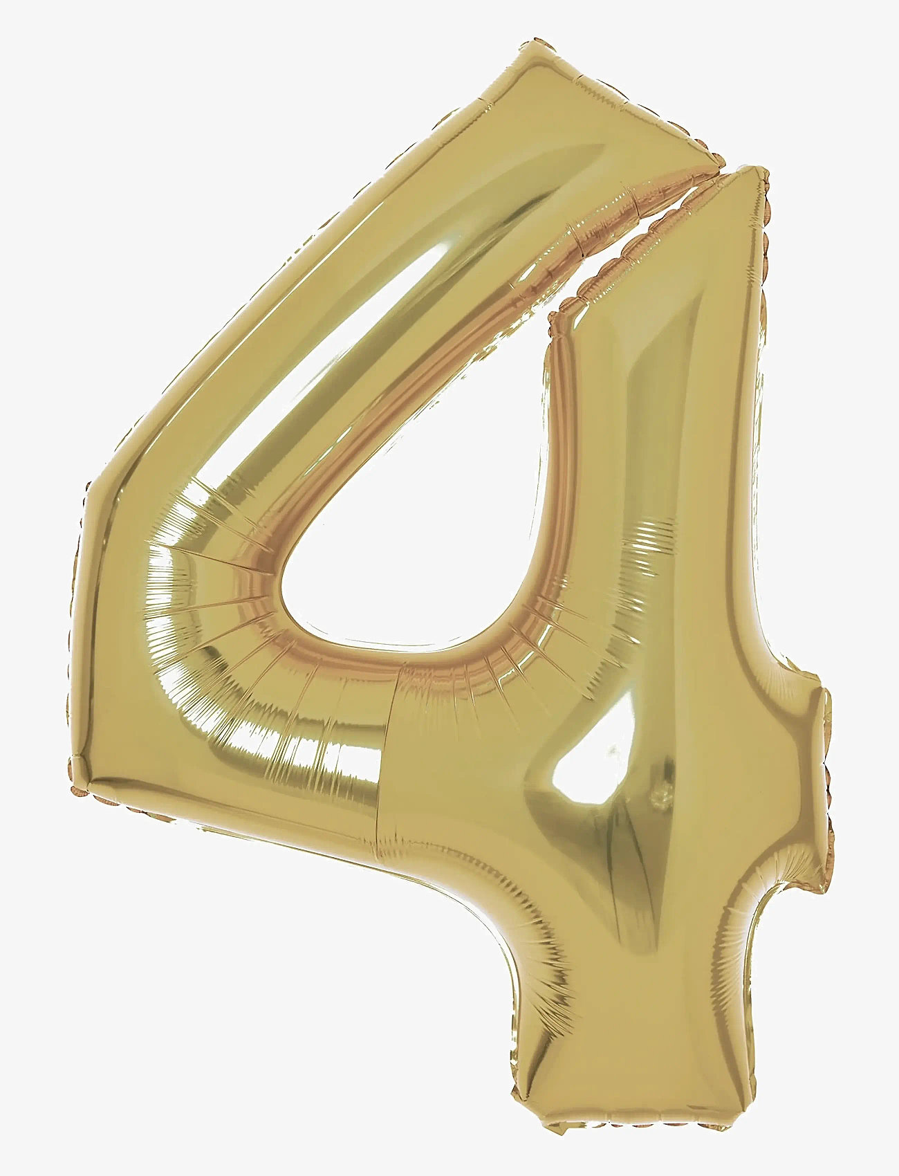 IPK - Number Foil 4 White Gold 86 cm - party supplies - multi color - 0