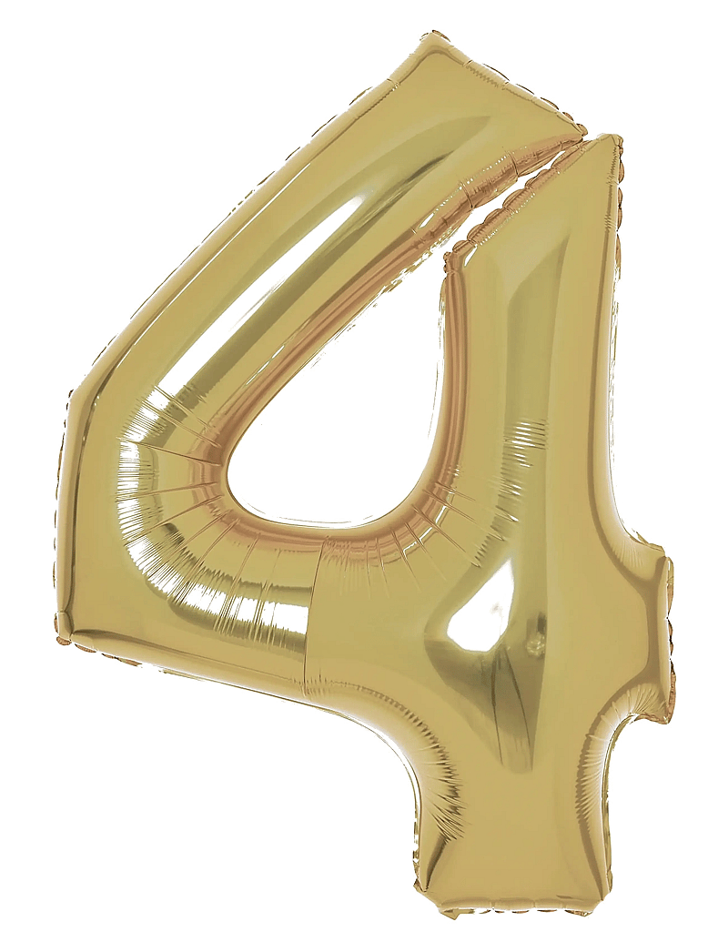 IPK - Number Foil 4 White Gold 86 cm - partybedarf - multi color - 0