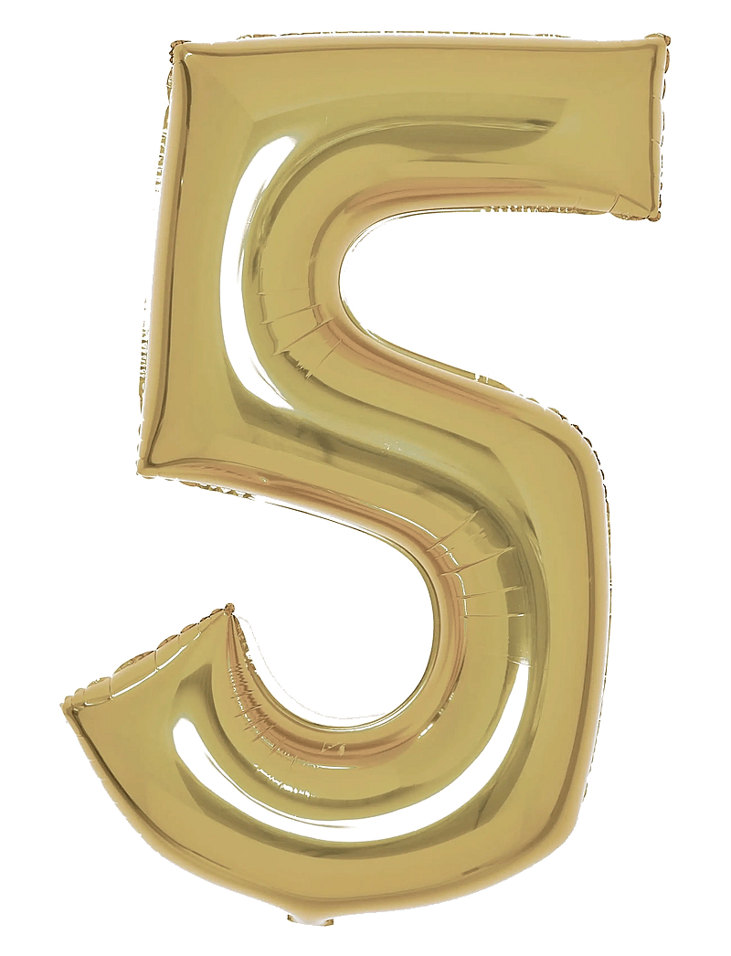 IPK - Number Foil 5 White Gold 86 cm - partybedarf - multi color - 0