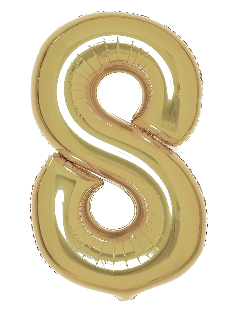 IPK - Number Foil 8 White Gold 86 cm - partybedarf - multi color - 0