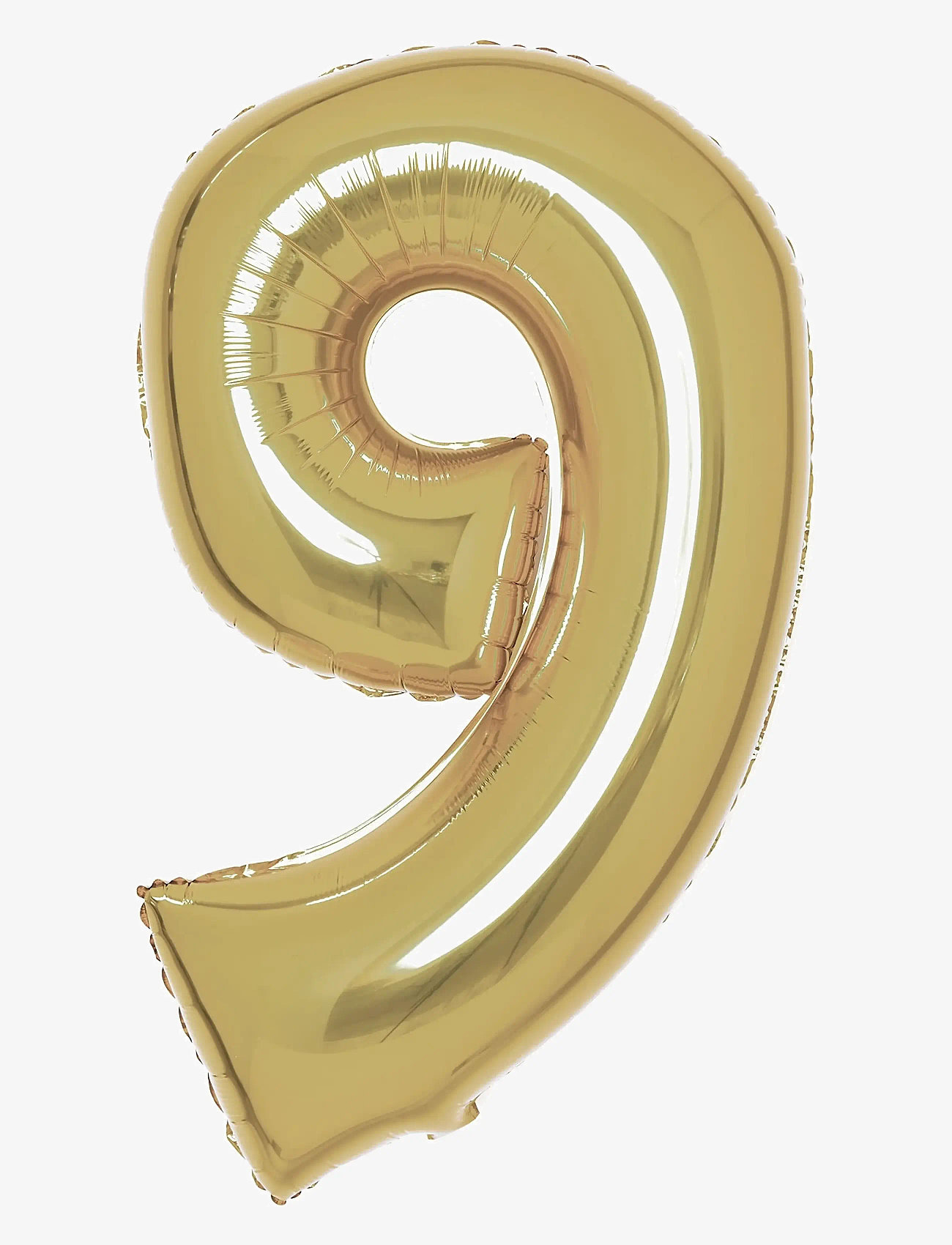 IPK - Sifferfolieballong 9 vitguld 86 cm - festartiklar - multi color - 0