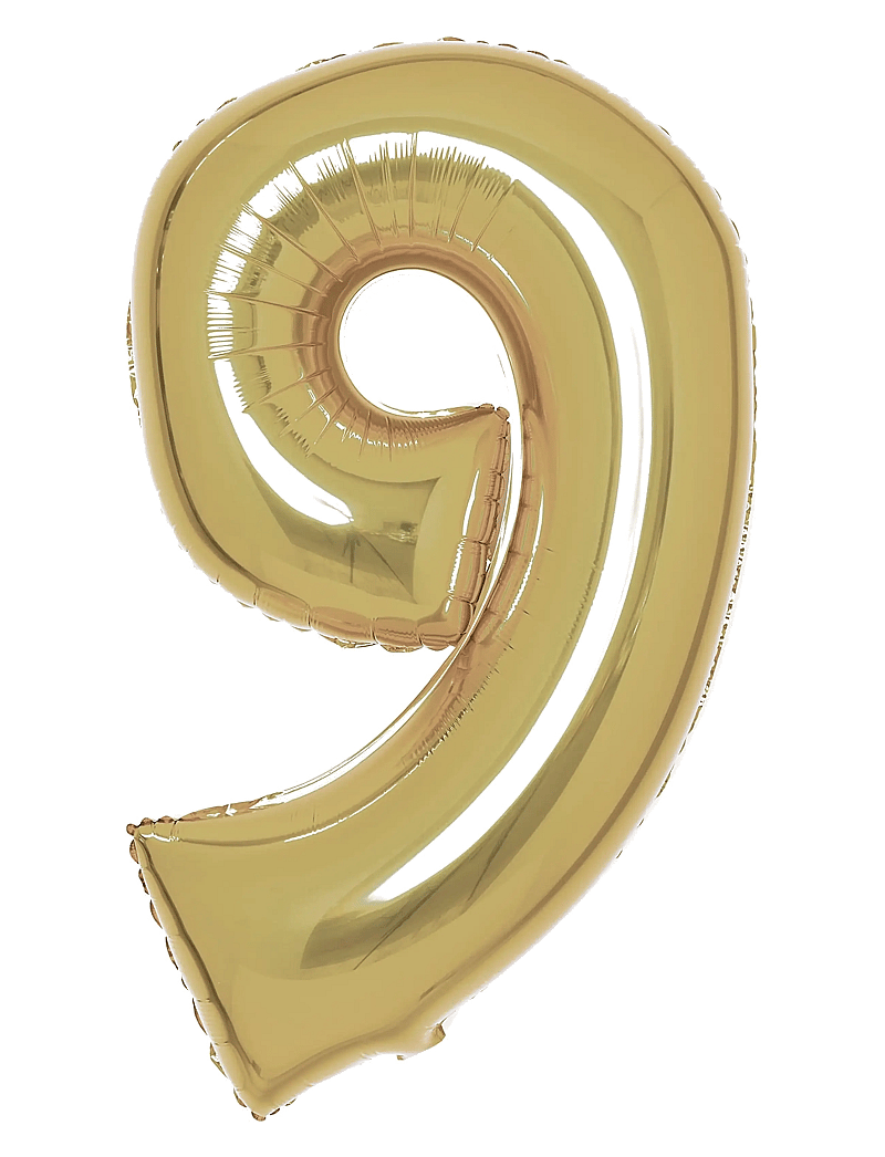 IPK - Number Foil 9 White Gold 86 cm - party supplies - multi color - 0