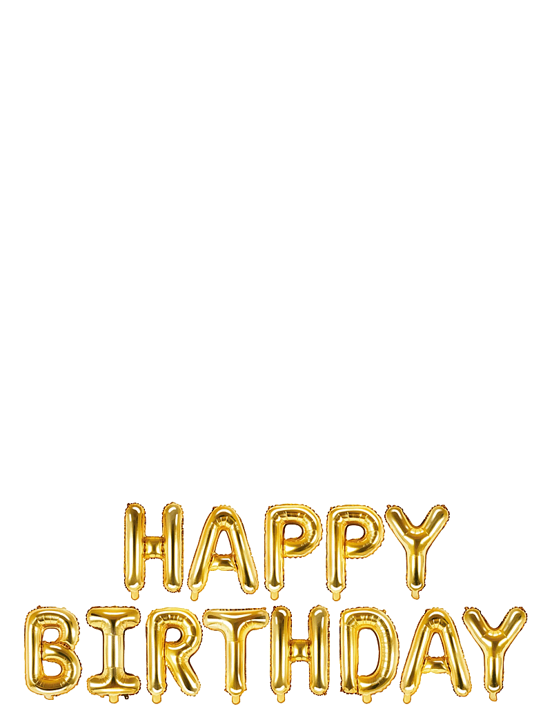 IPK - Happy Birthday Letter Foil Balloon Set Gold - partybedarf - multi color - 0