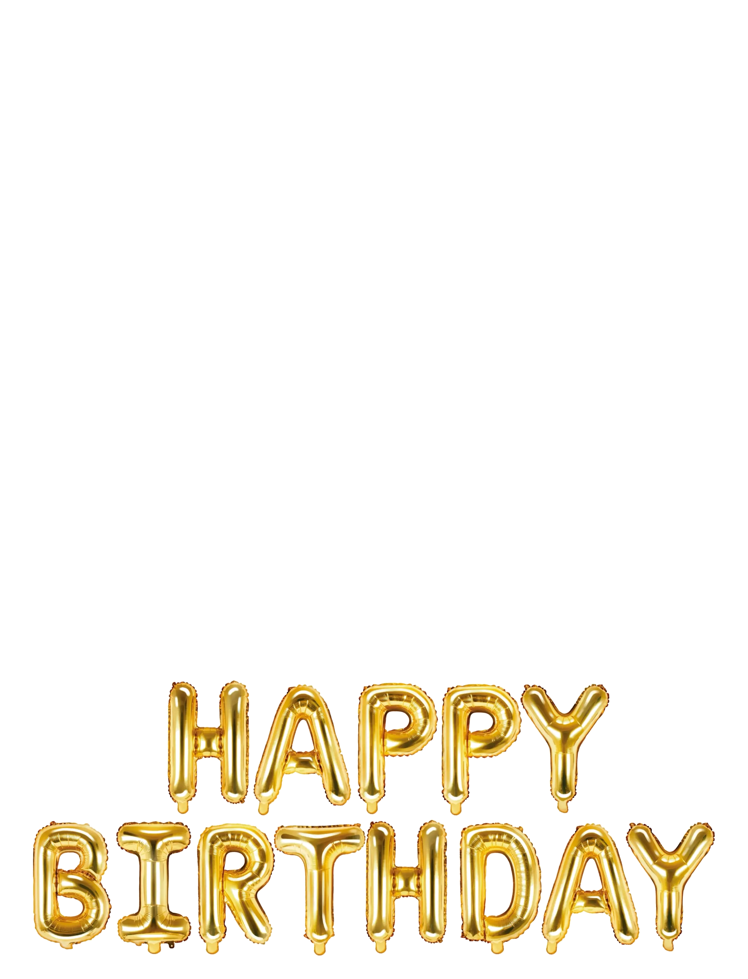 IPK Happy Birthday Letter Foil Balloon Set Gold - Peotarvikud - MULTI COLOR / gold