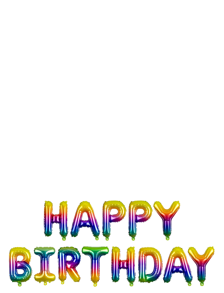 IPK - Happy Birthday Letter Foil Balloon Rainbow - multi color - 1