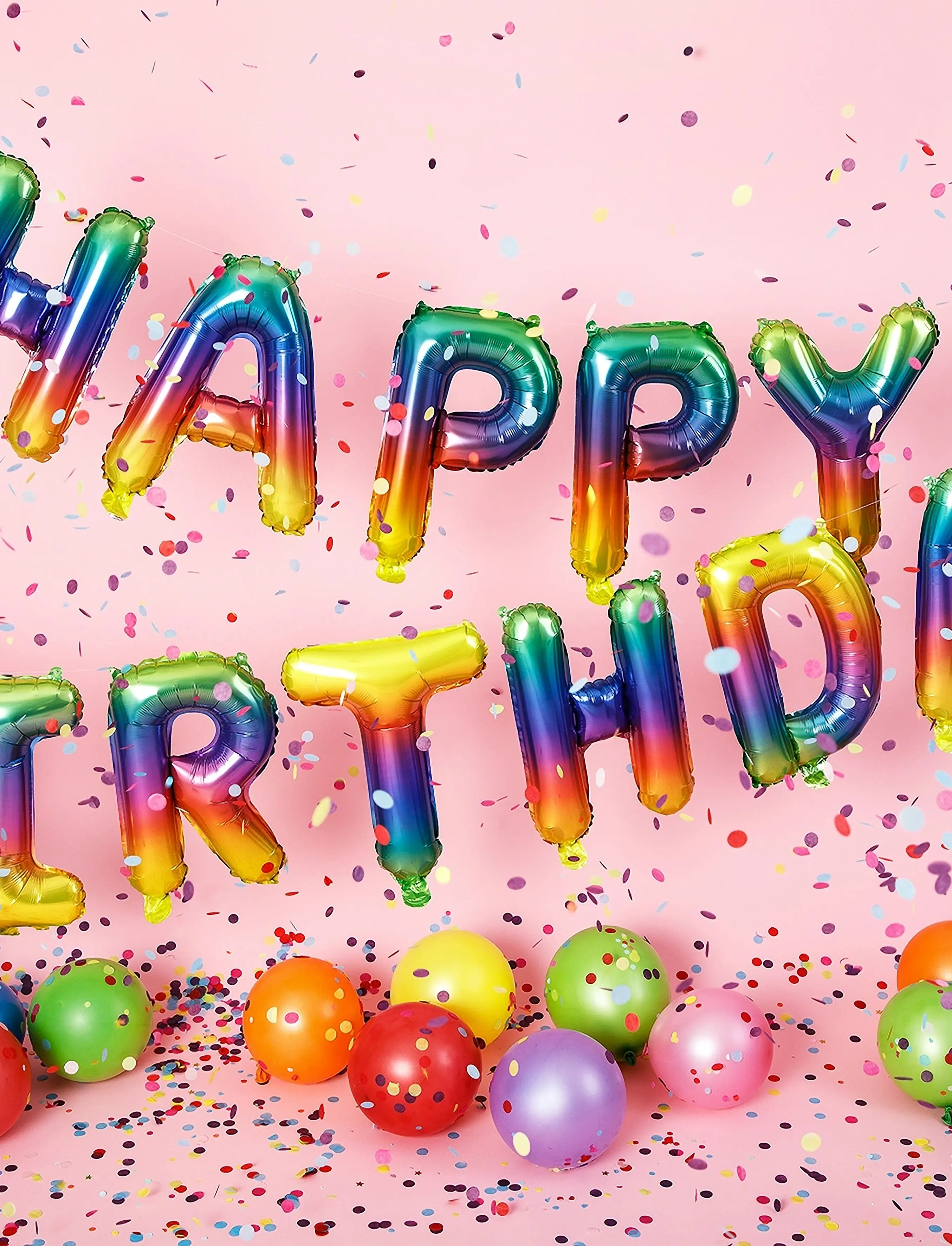 IPK Happy Birthday Letter Foil Balloon Rainbow, 0, Multi/patterned, Legetøj > Children's Birthday, Børn